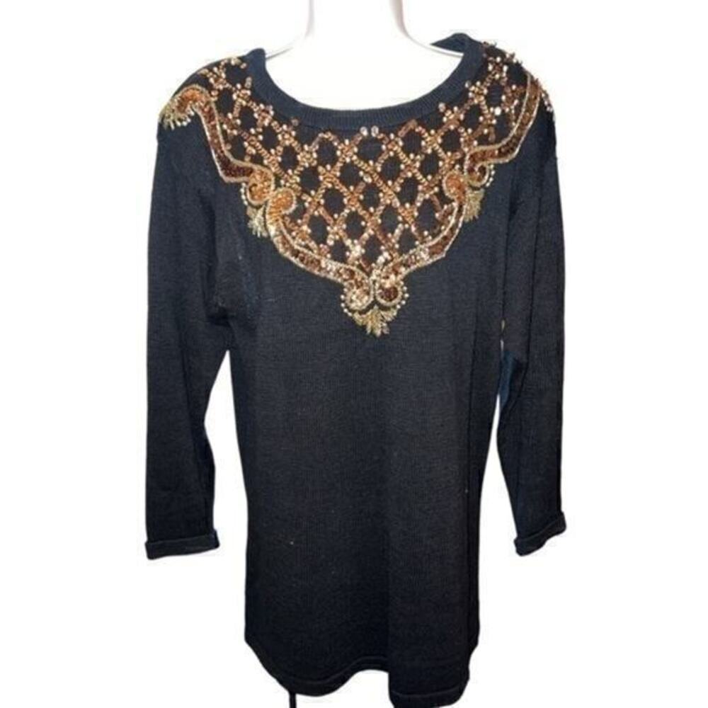 Vintage Stunning Beaded and Sequins Tunic Sweater / dress